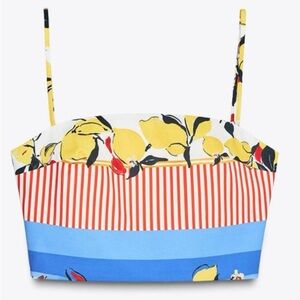 Zara Lemon Print Crop Top